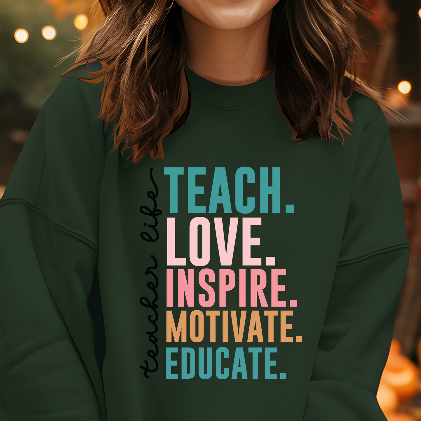 TEACH LOVE INSPIRE FULL COLOR DIRECT TO FILM TRANSFER