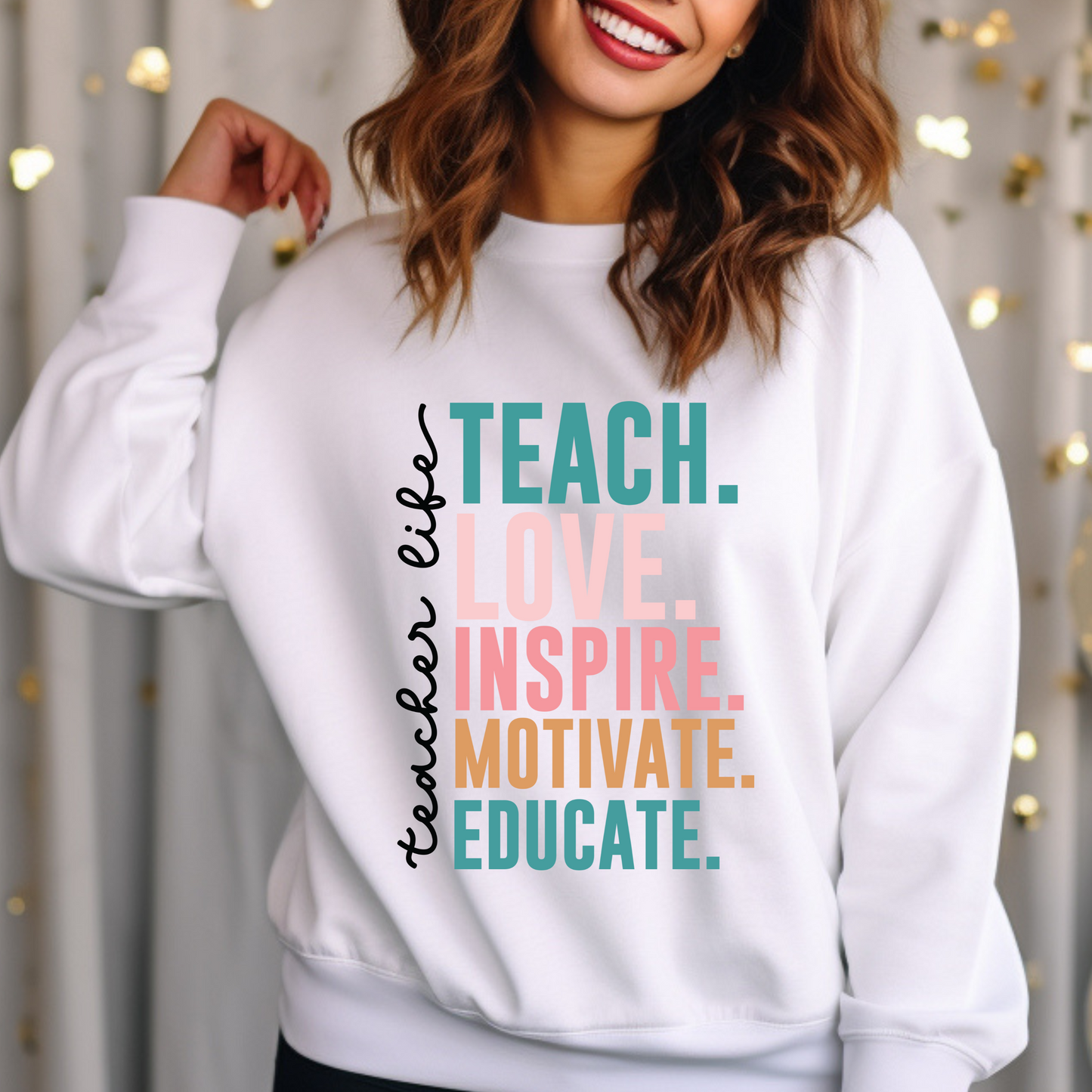 TEACH LOVE INSPIRE FULL COLOR DIRECT TO FILM TRANSFER